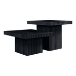 Spencer Solid Wood And Oak Veneer 2pc. Coffee Table in Black