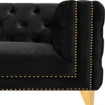 Michelle Velvet Upholstered Chair in Black