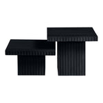 Spencer Solid Wood And Oak Veneer 2pc. Coffee Table in Black