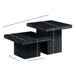 Spencer Solid Wood And Oak Veneer 2pc. Coffee Table in Black