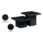 Spencer Solid Wood And Oak Veneer 2pc. Coffee Table in Black