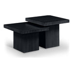 Spencer Solid Wood And Oak Veneer 2pc. Coffee Table in Black