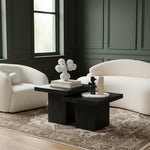 Spencer Solid Wood And Oak Veneer 2pc. Coffee Table in Black