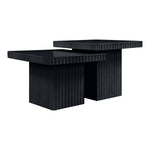 Spencer Solid Wood And Oak Veneer 2pc. Coffee Table in Black