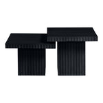 Spencer Solid Wood And Oak Veneer 2pc. Coffee Table in Black