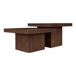 Spencer Solid Wood And Oak Veneer 2pc. Coffee Table in Brown