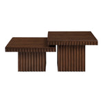 Spencer Solid Wood And Oak Veneer 2pc. Coffee Table in Brown