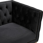 Michelle Velvet Upholstered Chair in Black