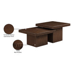 Spencer Solid Wood And Oak Veneer 2pc. Coffee Table in Brown