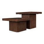 Spencer Solid Wood And Oak Veneer 2pc. Coffee Table in Brown