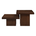 Spencer Solid Wood And Oak Veneer 2pc. Coffee Table in Brown