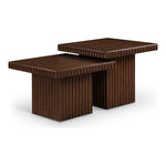 Spencer Solid Wood And Oak Veneer 2pc. Coffee Table in Brown