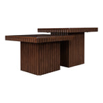 Spencer Solid Wood And Oak Veneer 2pc. Coffee Table in Brown