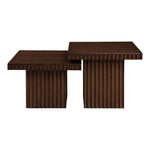 Spencer Solid Wood And Oak Veneer 2pc. Coffee Table in Brown