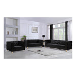 Michelle Velvet Upholstered Chair in Black