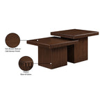 Spencer Solid Wood And Oak Veneer 2pc. Coffee Table in Brown