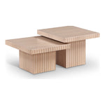 Spencer Solid Wood And Oak Veneer 2pc. Coffee Table in Natural