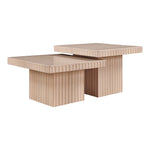 Spencer Solid Wood And Oak Veneer 2pc. Coffee Table in Natural