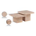 Spencer Solid Wood And Oak Veneer 2pc. Coffee Table in Natural