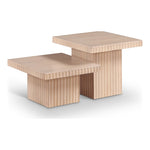 Spencer Solid Wood And Oak Veneer 2pc. Coffee Table in Natural