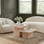 Spencer Solid Wood And Oak Veneer 2pc. Coffee Table in Natural
