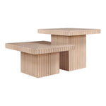 Spencer Solid Wood And Oak Veneer 2pc. Coffee Table in Natural