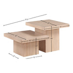 Spencer Solid Wood And Oak Veneer 2pc. Coffee Table in Natural