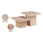 Spencer Solid Wood And Oak Veneer 2pc. Coffee Table in Natural