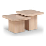 Spencer Solid Wood And Oak Veneer 2pc. Coffee Table in Natural