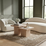 Spencer Solid Wood And Oak Veneer 2pc. Coffee Table in Natural