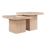 Spencer Solid Wood And Oak Veneer 2pc. Coffee Table in Natural