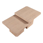 Spencer Solid Wood And Oak Veneer 2pc. Coffee Table in Natural