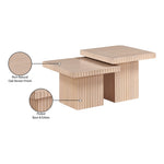 Spencer Solid Wood And Oak Veneer 2pc. Coffee Table in Natural