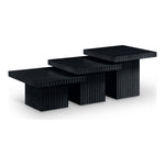 Spencer Solid Wood And Oak Veneer 3pc. Coffee Table in Black