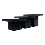 Spencer Solid Wood And Oak Veneer 3pc. Coffee Table in Black