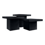 Spencer Solid Wood And Oak Veneer 3pc. Coffee Table in Black