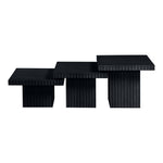 Spencer Solid Wood And Oak Veneer 3pc. Coffee Table in Black
