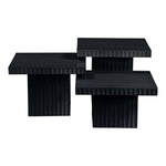 Spencer Solid Wood And Oak Veneer 3pc. Coffee Table in Black