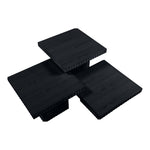 Spencer Solid Wood And Oak Veneer 3pc. Coffee Table in Black