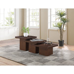 Spencer Solid Wood And Oak Veneer 3pc. Coffee Table in Brown