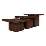 Spencer Solid Wood And Oak Veneer 3pc. Coffee Table in Brown