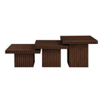 Spencer Solid Wood And Oak Veneer 3pc. Coffee Table in Brown