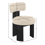 Atelier Vegan Leather Upholstered Dining Chair in Beige