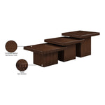 Spencer Solid Wood And Oak Veneer 3pc. Coffee Table in Brown