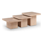 Spencer Solid Wood And Oak Veneer 3pc. Coffee Table in Natural