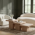 Spencer Solid Wood And Oak Veneer 3pc. Coffee Table in Natural