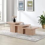 Spencer Solid Wood And Oak Veneer 3pc. Coffee Table in Natural