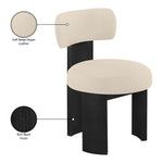 Atelier Vegan Leather Upholstered Dining Chair in Beige