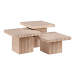 Spencer Solid Wood And Oak Veneer 3pc. Coffee Table in Natural