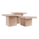Spencer Solid Wood And Oak Veneer 3pc. Coffee Table in Natural